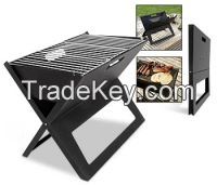 X shape easily foldable charcoal BBQ grill