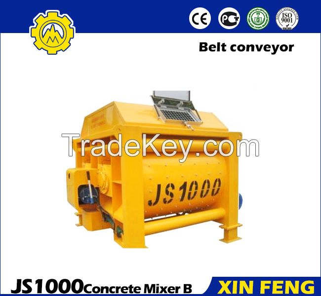 JS1000 Cement mixer with belt conveyor