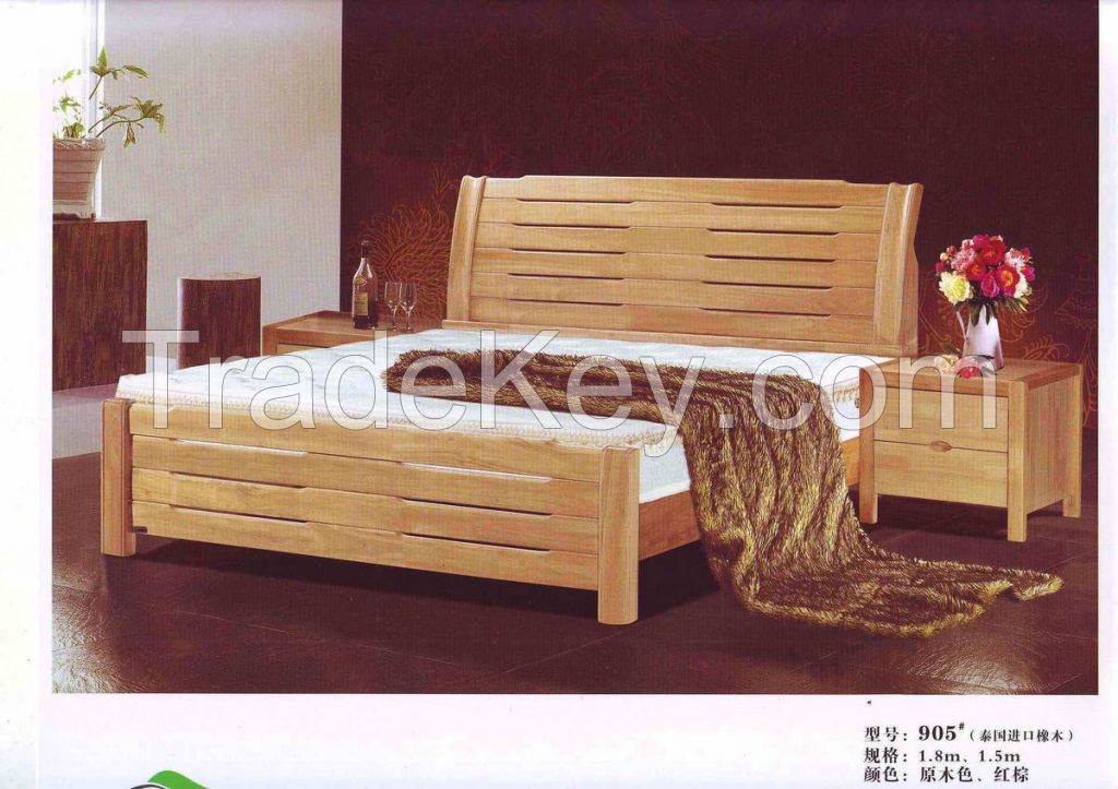 pure wood double bed