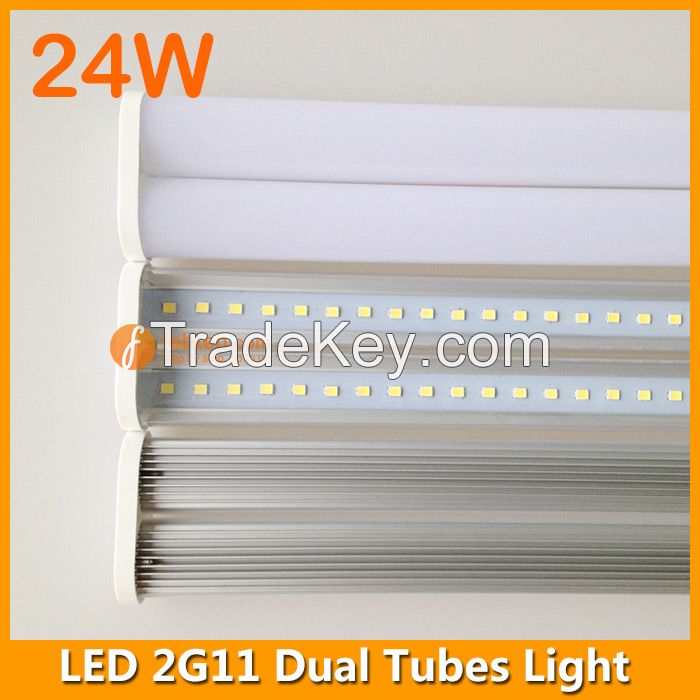 24W LED 2G11 Dual Tubes Light 542mm 4pins