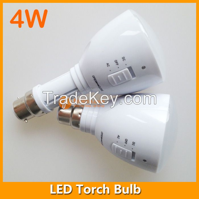 4W LED Torch Bulb Light Rechargeable