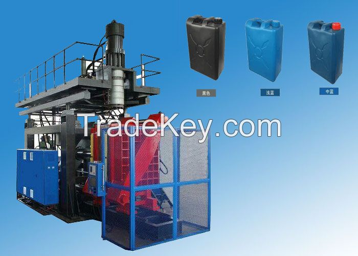 Pe Plastic Raw Materials Automatic Blow Molding Machine With Double Layer Co Extrusion System