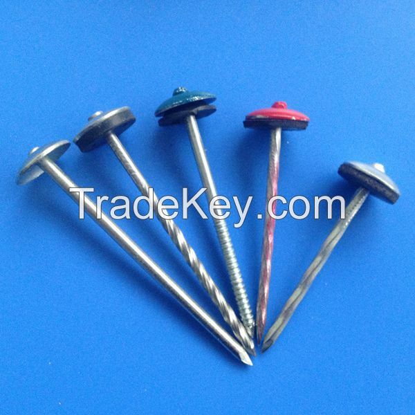 (Hot) Galvanized Roofing Nail with Umbrella Head