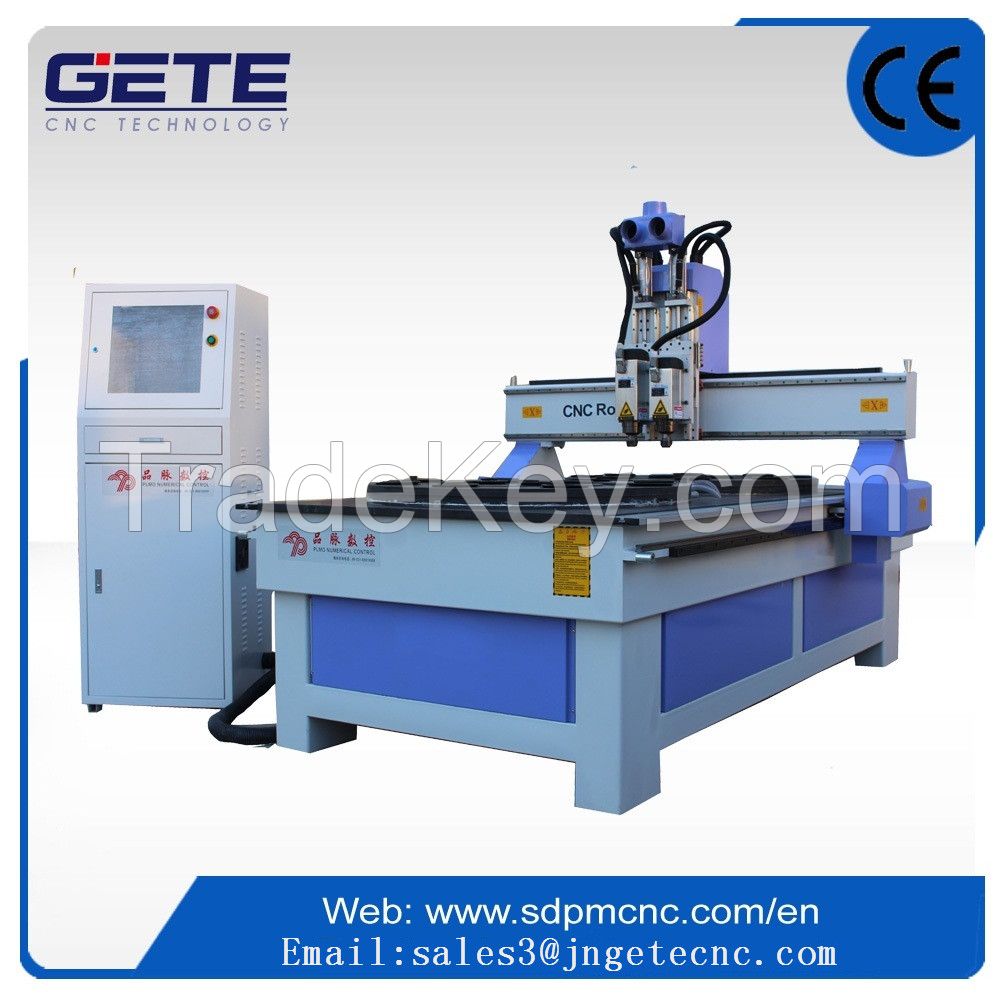 ATC two-spindles  processing wood engraving cnc router