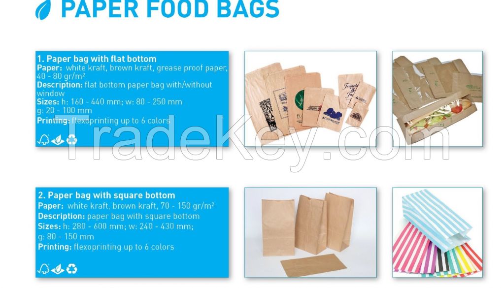 Paper bags and paper cups