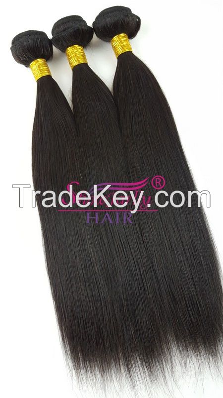 Brazilian/Malaysian/Peruvian/Mongolian/Indian virgin human hair weft 8A grade