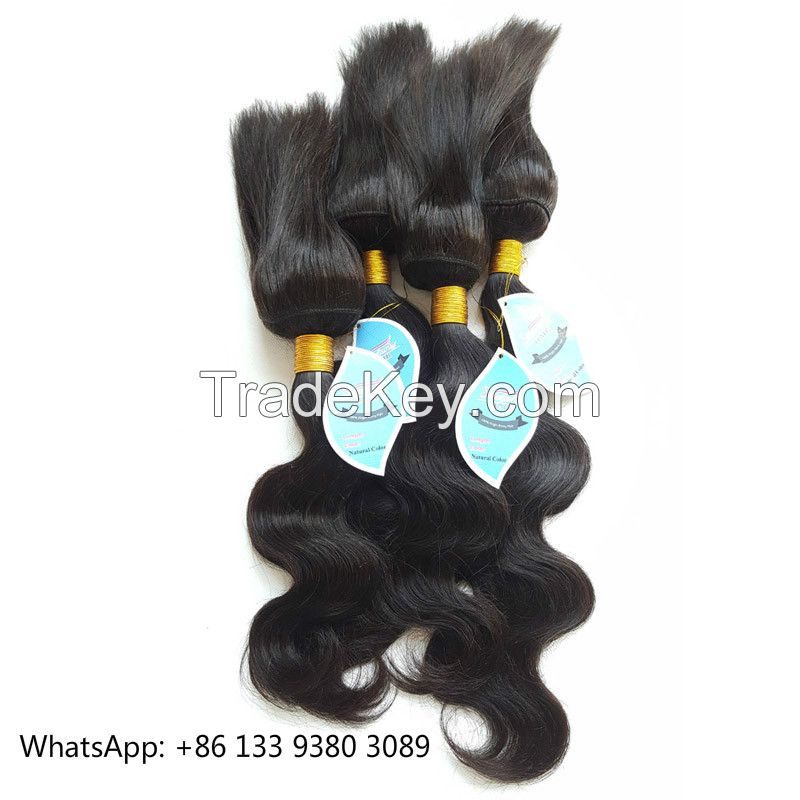 hot sale no glue no thread no clips 100% virgin human hair braid in weave braid in bundles hair