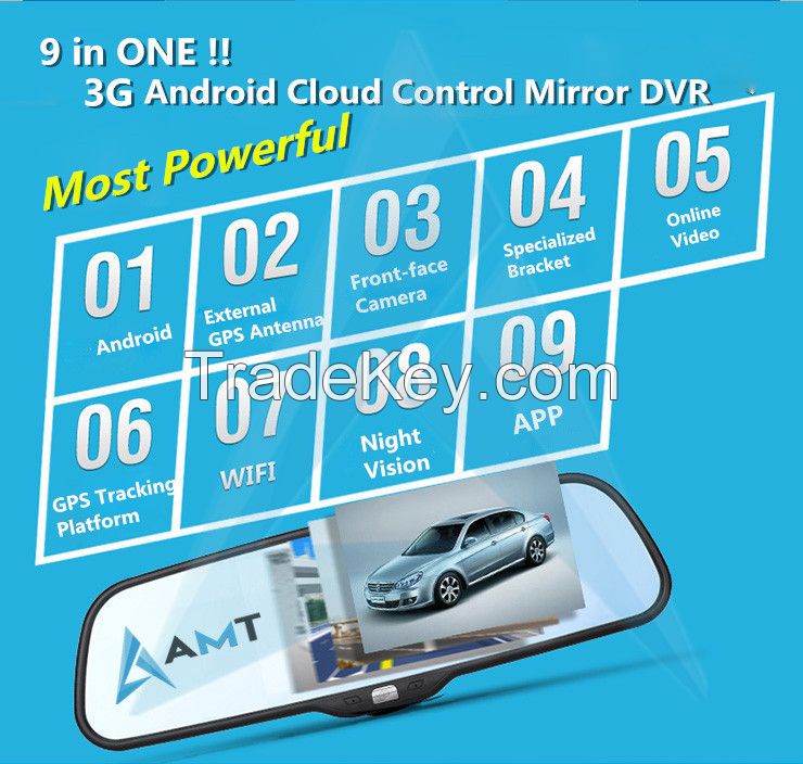 3G Rearview Mirror DVR MT360 with Cloud Control, online video, picture