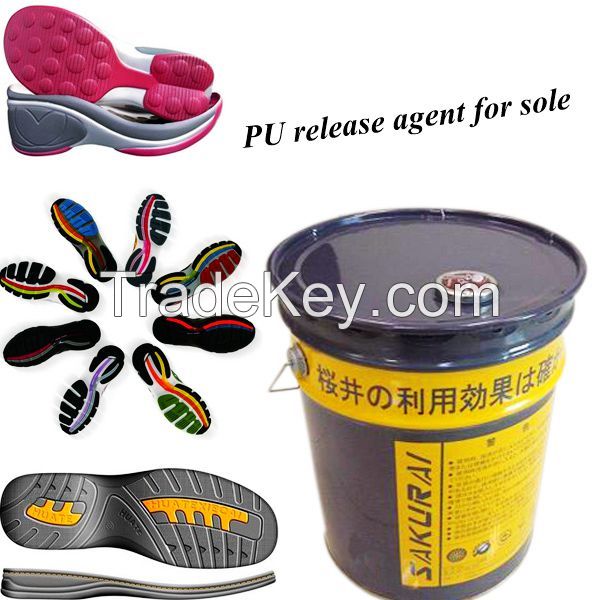 Polyurethane shoe sole release agent 