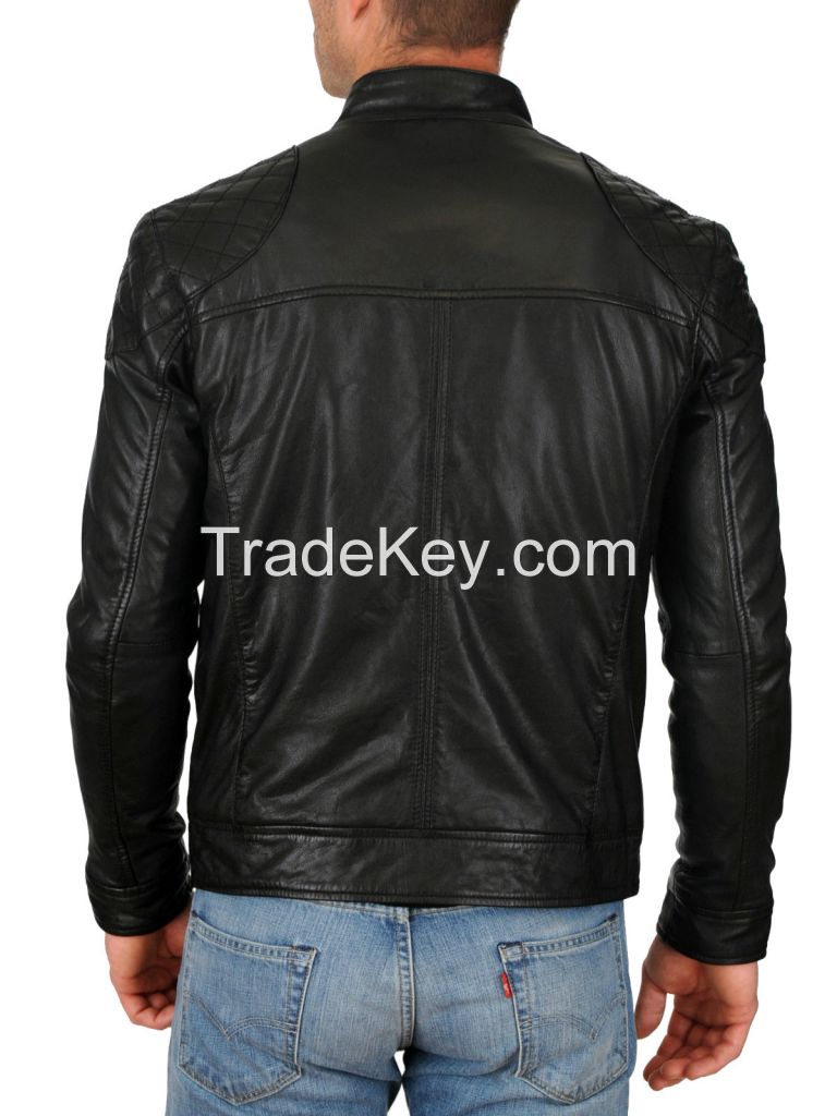 Leather Jacket For Men - Black / Brown Attractive Stylish