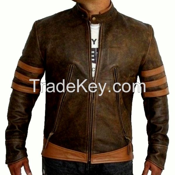 X Men Men Wolverine Origins XO Logans XMen Genuine Leather Biker Style Jacket