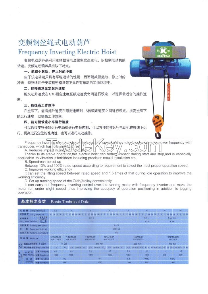 Frequency Inverting Wirerope Hoist