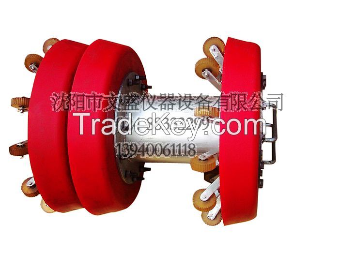 pipeline polyurethane cleaning pig with wheel supporting
