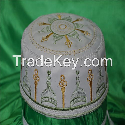 Computerized  Embroidery Hat/ Islamic Hats