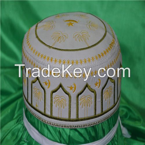 Computerized  Embroidery Hat/ Islamic Hats
