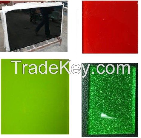 2-6mm Colorful Back Painted Glass for Decoration/ Varnished Glass