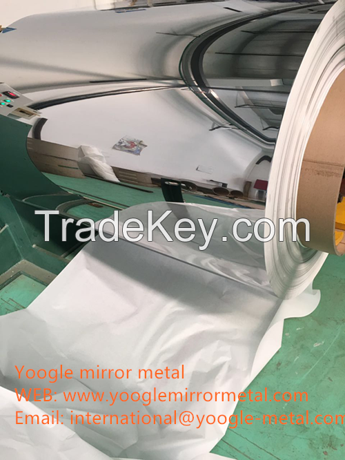 Bright coated metal strips