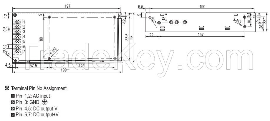 MS-120-12 12a output industrial dc adapter Switch Mode Power supply