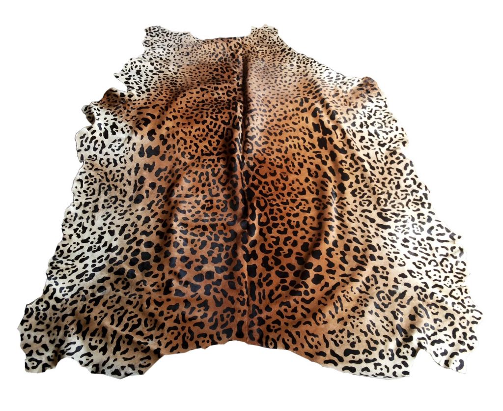 Animal Printed on Genuine Cowhide Leather Furs.