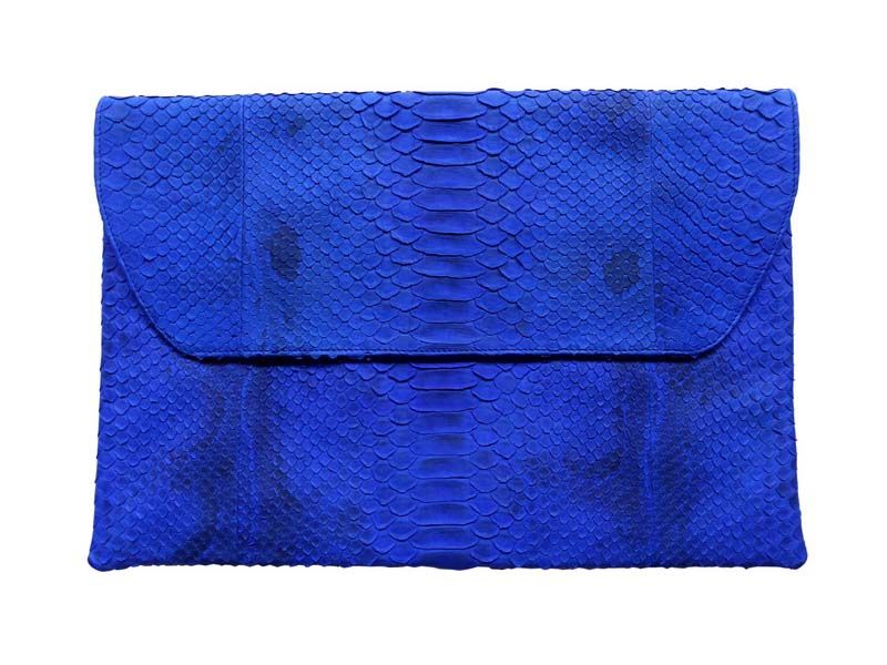 Folding Snakeskin Clutch Bag