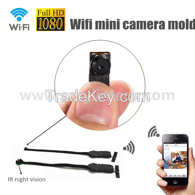1080P/4K HD Wifi P2P Phone H.264 CMOS Sensor very very small mini wireless wifi hidden spy camera moudle 