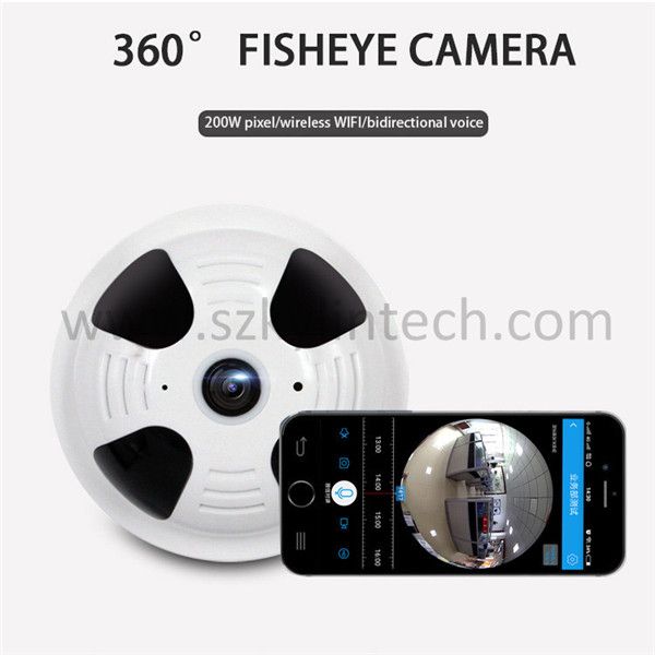 360 degree panoramic fisheye wireless smoke detector hidden camera