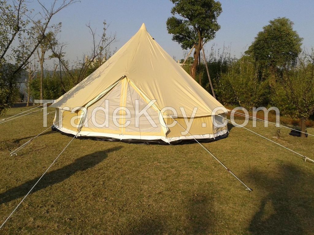 6M outdoor camping canvas bell tent