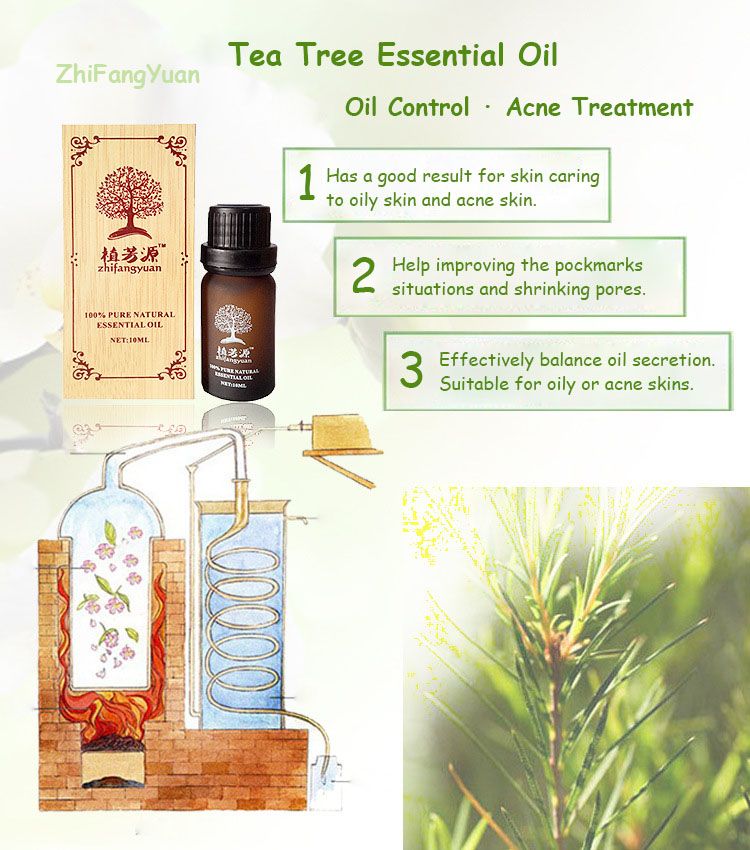 Green Plant Tea Tree Essential Oil Acne Killer Skin Care