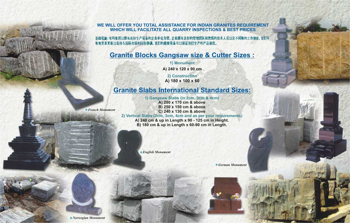 Granite blocks, Chrome, Maganese & Ferro alloys