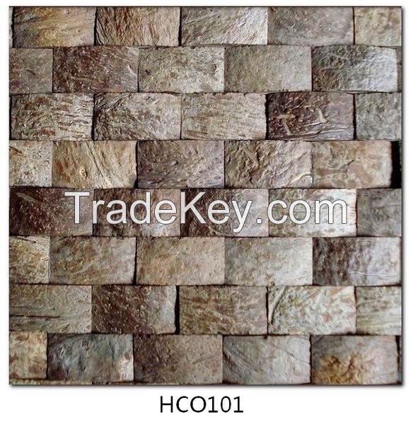 Coconut shell tiles