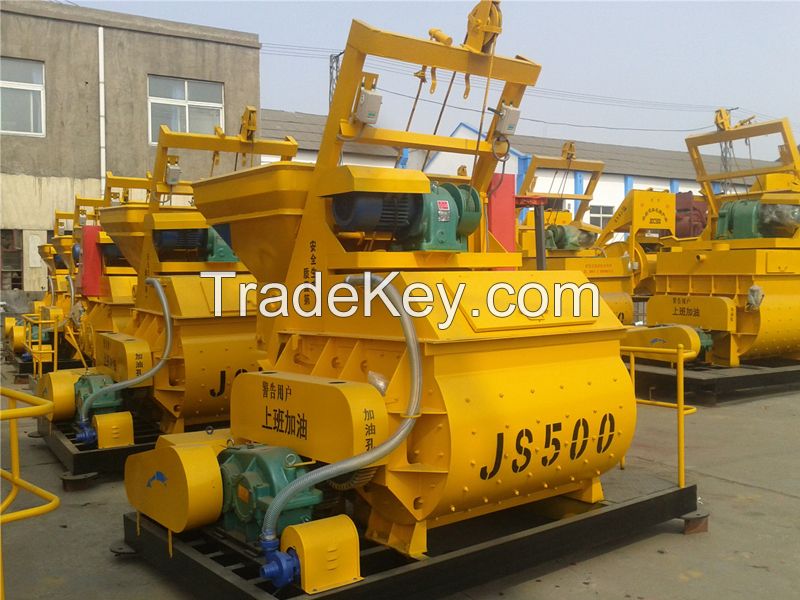 JS500 Twin shaft Forced Concrete Mixer