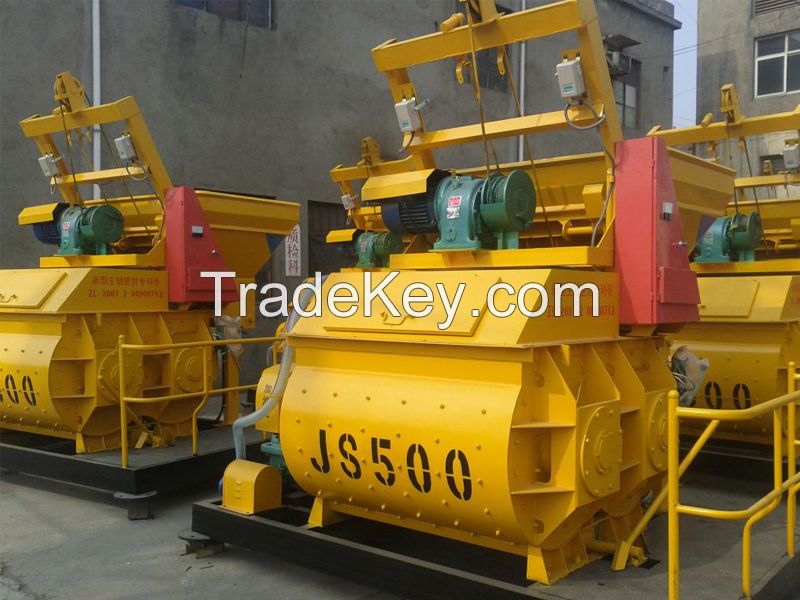 JS500 Twin shaft Forced Concrete Mixer