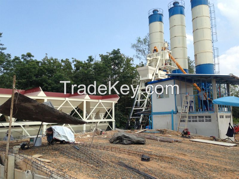 SGS Quality 50m3/h HZS50 Concrete Batching Plant