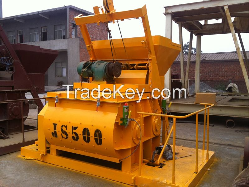 JS500 Twin shaft Forced Concrete Mixer