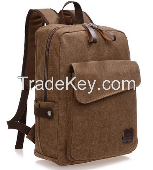 Wholesale casual canvas school backpack