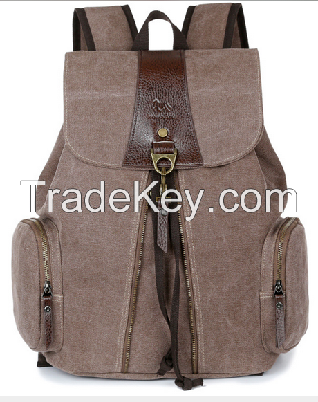 wholesale retro canvas computer backpack