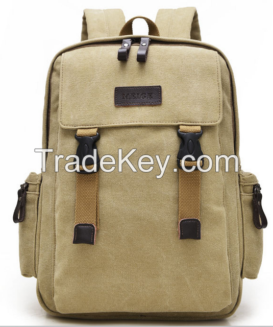 wholesale retro canvas computer backpack