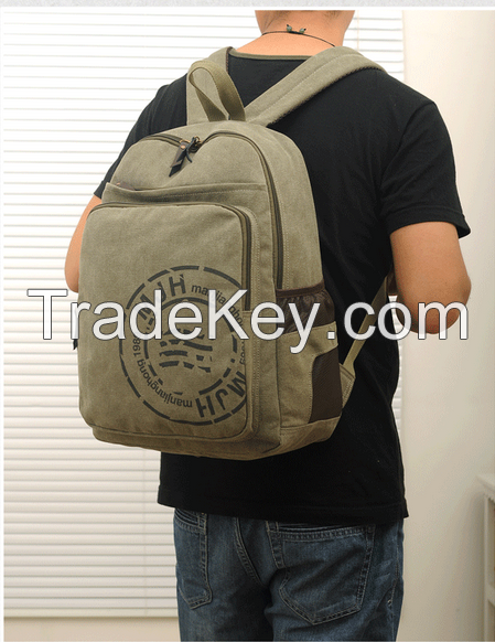 wholesale retro canvas computer backpack