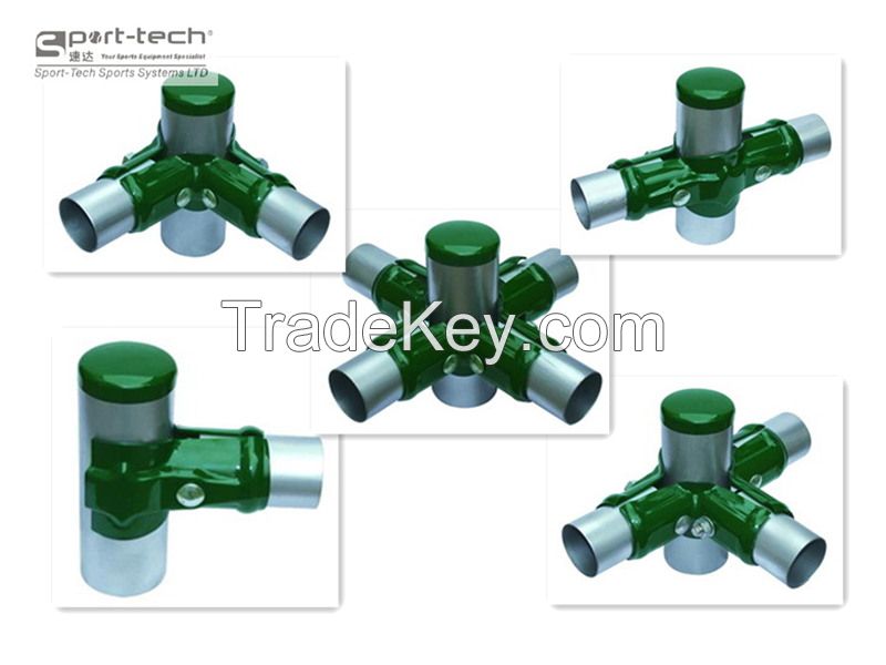 Chain Link Fence Fittings/ Line Rail Clamps, Galvanized Powder coated