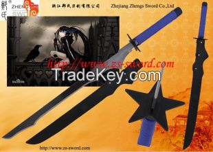 cartoon & anime BLACK ROCK SHOOTER cosplay Kuroi Mato steel star sword