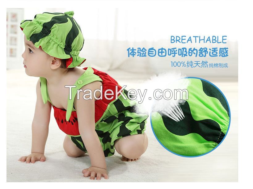 Baby romper summer watermelon persimmon other newborn baby clothes cl