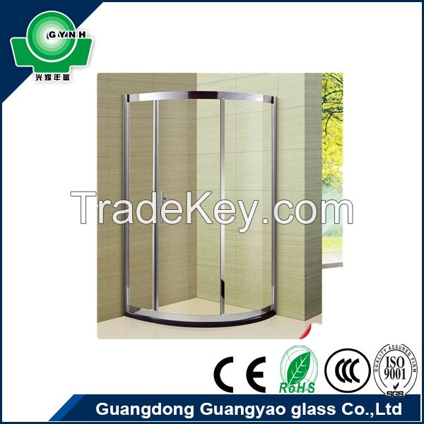 8mm Glass Thickness and Frameless stainless steel Frame Style New Shower room