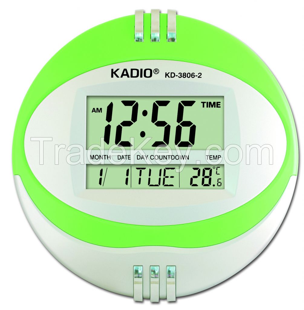 Digital Clock Wall Clock Desk Clock LCD Clock WITH CALENDER KD-3806-2