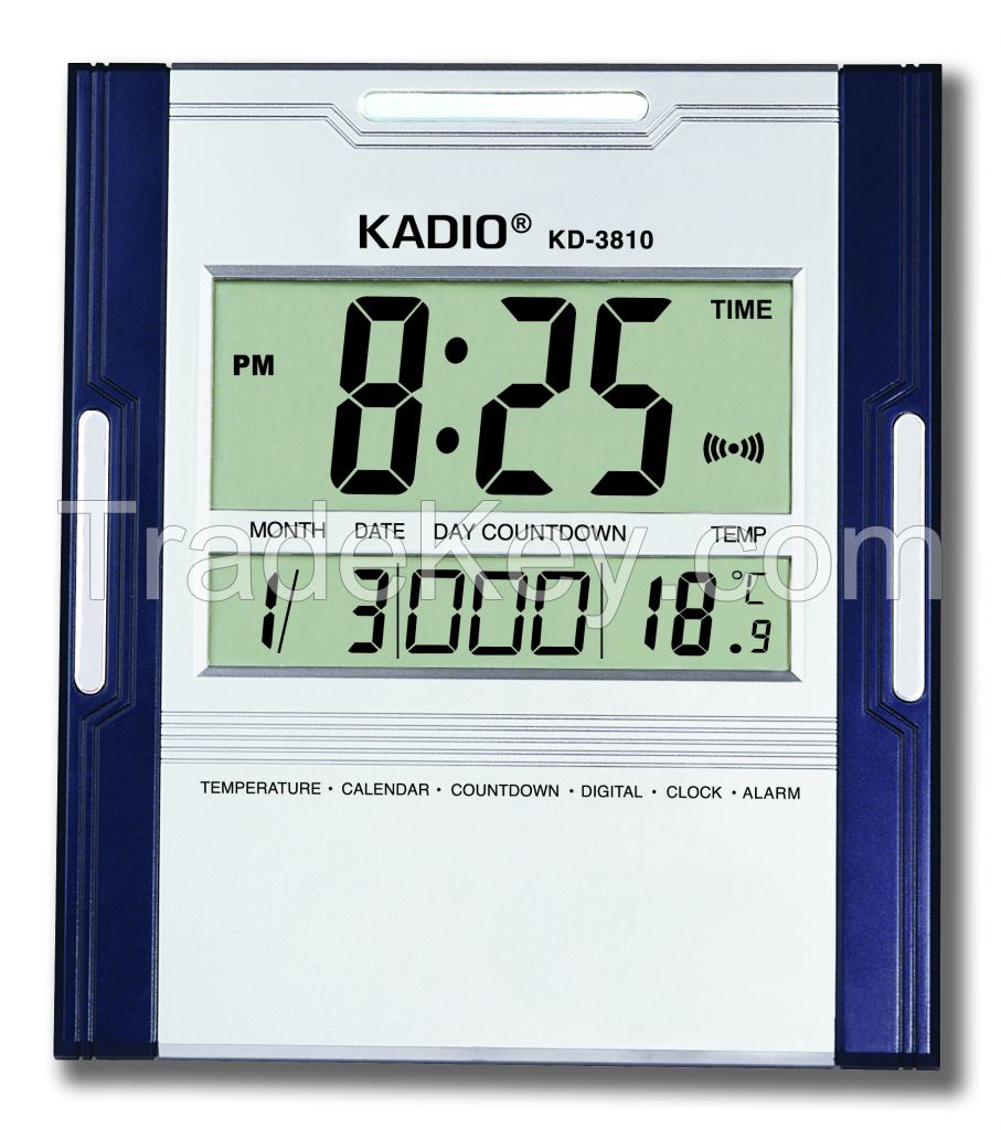 Digital Clock Wall Clock LCD Clock WITH CALENDER KD-3810