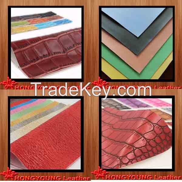 fashion design graind PVC leather for all uses,bags,shoes,sofa ,furniture,car seat