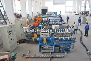 Plastik machine high torque 6542 PP granules steel twin screw extruder price