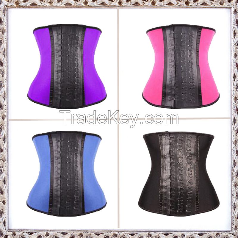 Strong hooks  latex waist trainer corset