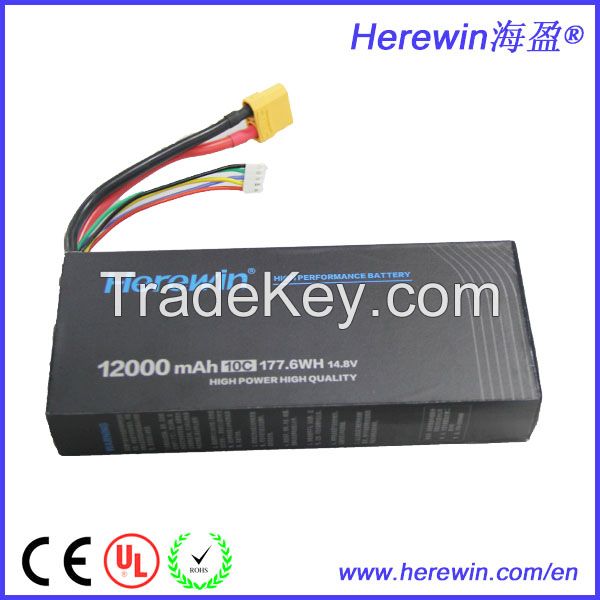 Good selling 12000mah 14.8v rc helicopter battery with long battery life