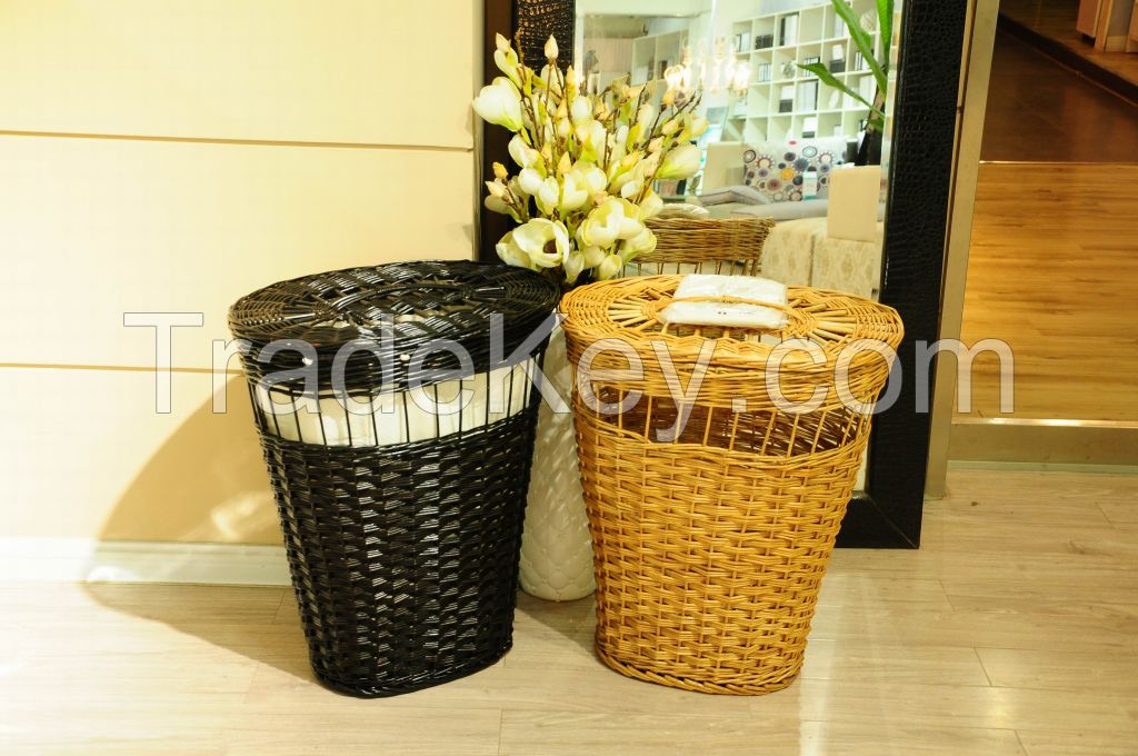 wicker storage lanudry basket