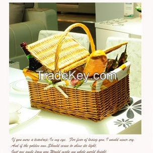 square wicker picnic basket